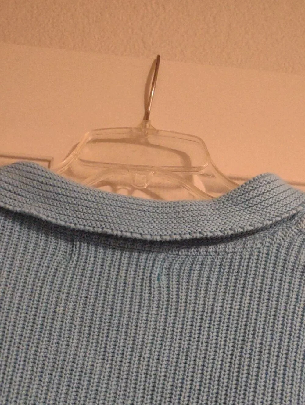 Willow Light Blue Ribbed Button-Front Cardigan - Picture 8 of 9